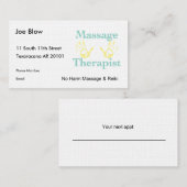 Prints voor massagetherapeuten afsprakenkaartje (Voorkant / Achterkant)