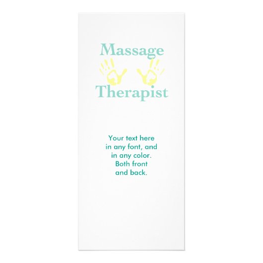 Prints voor massagetherapeuten reclamekaart (Voorkant)