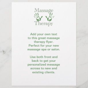 Prints voor massagetherapie flyer