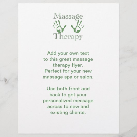 Prints voor massagetherapie flyer (Voorkant)