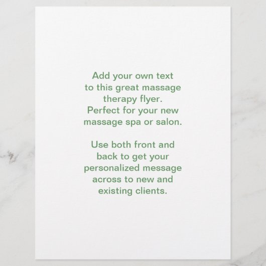 Prints voor massagetherapie flyer (Achterkant)