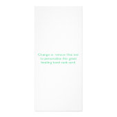 Prints voor massagetherapie reclamekaart (Achterkant)