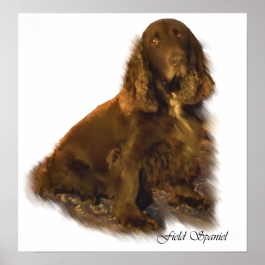 Prints voor veldspaniel (Voorkant)
