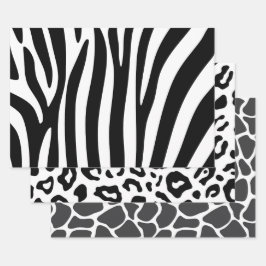 Prints Zebra van luipaard in Giraffes Inpakpapier Vel