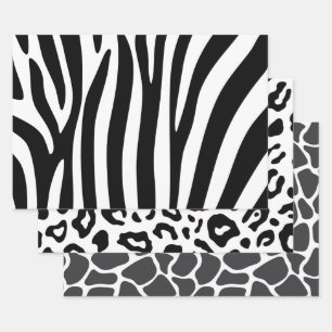 Prints Zebra van luipaard in Giraffes Inpakpapier Vel