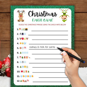Printspel Kerst Kerst Emoji Spel Feestdagenkaart