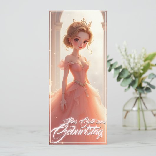Prinzessin zum Geburtstag im rosa Traumkleid (Staand voorkant)
