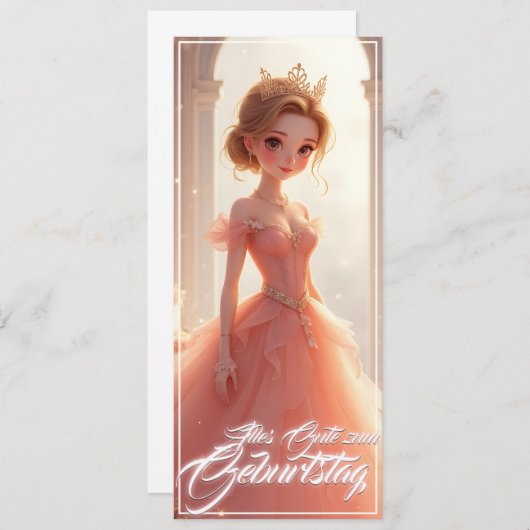 Prinzessin zum Geburtstag im rosa Traumkleid (Voorkant / Achterkant)