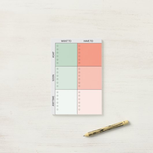 Prioritair voor Dos Post-it® Notes (Op bureau)