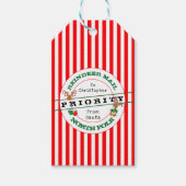 Prioritaire rendierpost van kerstcadeau cadeaulabel (Voorkant)