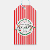 Prioritaire rendierpost van kerstcadeau cadeaulabel (Achterkant)