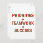 PRIORITEIT Teamwork Succes Wijsheid LOWPRICE GESCH Briefkaart (Voorkant / Achterkant)