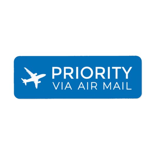 PRIORITEIT VIA DE LUCHTVAARTPOST 飛 機 ラ ル ETIKET (Voorkant)