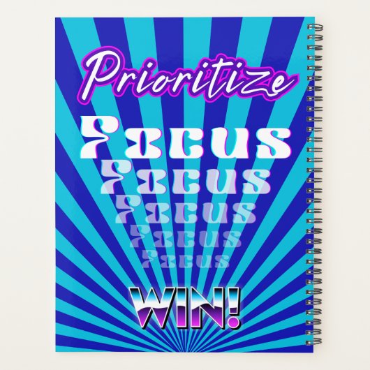 Prioritize Focus Win Concentration Motivational Planner (Achterkant)