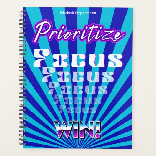 Prioritize Focus Win Concentration Motivational Planner (Voorkant)