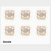 Prioritizing Peace – Floral Quote Sticker (Vel)