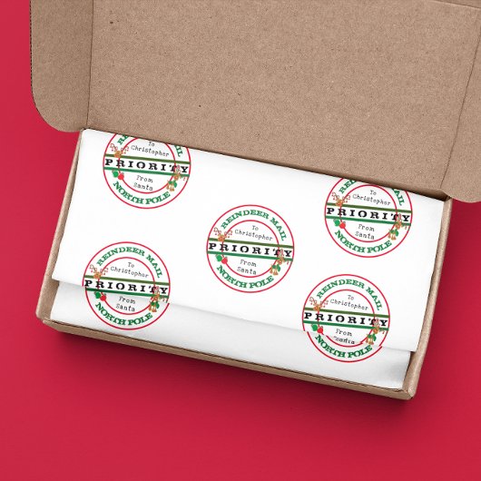 Priority rendieren Mail van Santa Name Tissuepapier