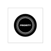 PRIORITY Tekst Blijf Georganiseerd met Stijl Postk Rubberstempel (Afrduk)