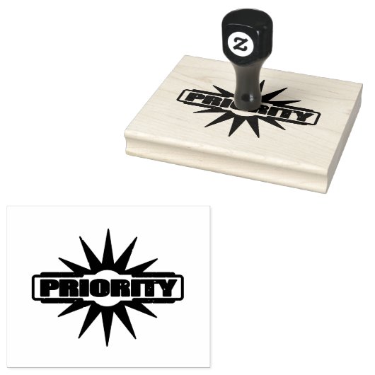 PRIORITY Urgent Attention Workflow Tool Office Fit Rubberstempel (Gestempeld)