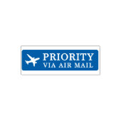 PRIORITY VIA AIR MAIL 飛行機 airplane セルフインキングスタンプ Zelfinktende Stempel (Design)
