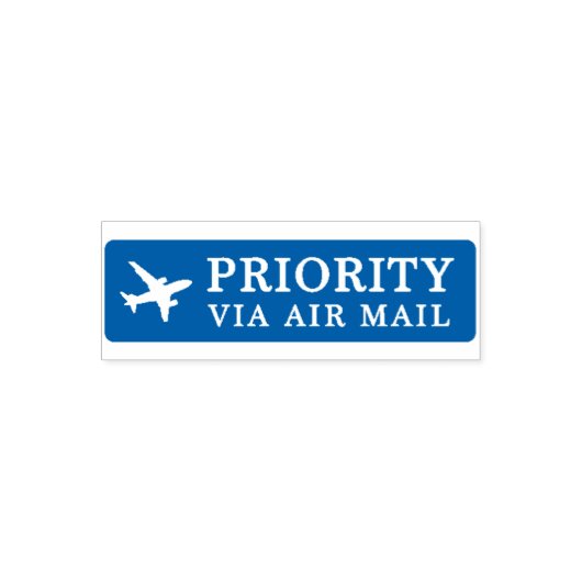 PRIORITY VIA AIR MAIL 飛行機 airplane セルフインキングスタンプ Zelfinktende Stempel (Design)