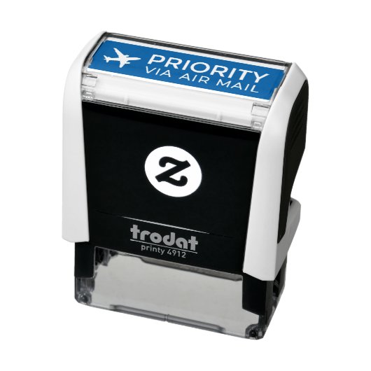 PRIORITY VIA AIR MAIL 飛行機 airplane セルフインキングスタンプ Zelfinktende Stempel (Product)
