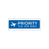 PRIORITY VIA AIR MAIL 飛行機 airplane セルフインキングスタンプ Zelfinktende Stempel (Design)