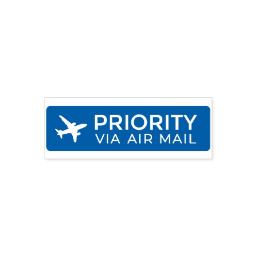 PRIORITY VIA AIR MAIL 飛行機 airplane セルフインキングスタンプ Zelfinktende Stempel (Design)