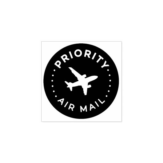 PRIORITY VIA AIR MAIL 飛行機 airplane ラバースタンプ Rubberstempel (Afrduk)
