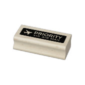 PRIORITY VIA AIR MAIL 飛行機 airplane ラバースタンプ Rubberstempel (Stempel)