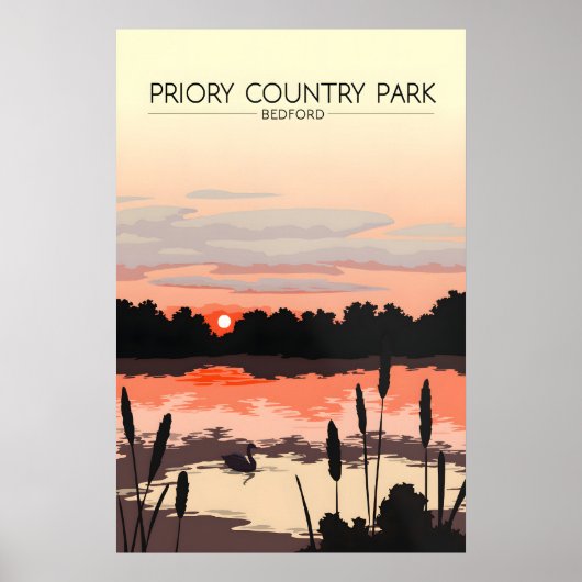 Priory Country Park Bedford Reisposter Poster (Voorkant)