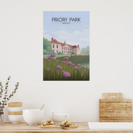 Priory Park Reigate Reisposter Poster (Keuken)