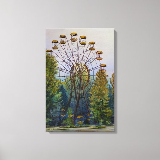 Pripyat reuzenrad schilderij canvas print (Voorkant)