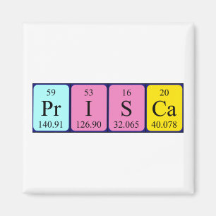 Prisca periodiek table name magnet