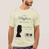 Priscilla Alden Mayflower Descendant Mannen T-Shir T-shirt (Voorkant)