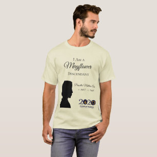 Priscilla Alden Mayflower Descendant Mannen T-Shir T-shirt