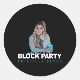 Priscilla Blok Welkom bij het Blok Py Ronde Sticker