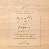 Priscilla Classic Huwelijksuitnodiging Acryl Uitnodigingen (Voorkant)