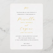 Priscilla Classic Huwelijksuitnodiging Folie Uitnodiging (Voorkant)