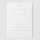 Priscilla Classic Huwelijksuitnodiging Vellum Uitnodigingen (Voorkant)