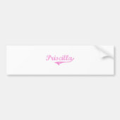 Priscilla Classic Style Name Bumpersticker (Voorkant)