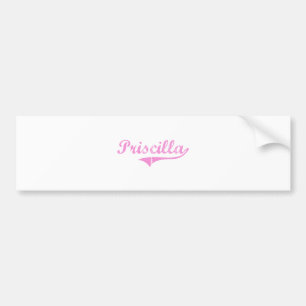 Priscilla Classic Style Name Bumpersticker