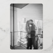 Priscilla Classic Wedding Save the Date Folie Uitnodiging (Achterkant)