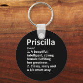 Priscilla Definitie Gepersonaliseerde Naam Grappig Sleutelhanger (Voorkant)