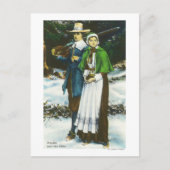 Priscilla en John Alden Scene Briefkaart (Voorkant)