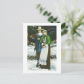 Priscilla en John Alden Scene Briefkaart (Staand voorkant)