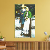 Priscilla en John Alden Scene Canvas Afdruk (Insitu (Woonkamer))