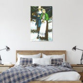 Priscilla en John Alden Scene Canvas Afdruk (Insitu (Slaapkamer))
