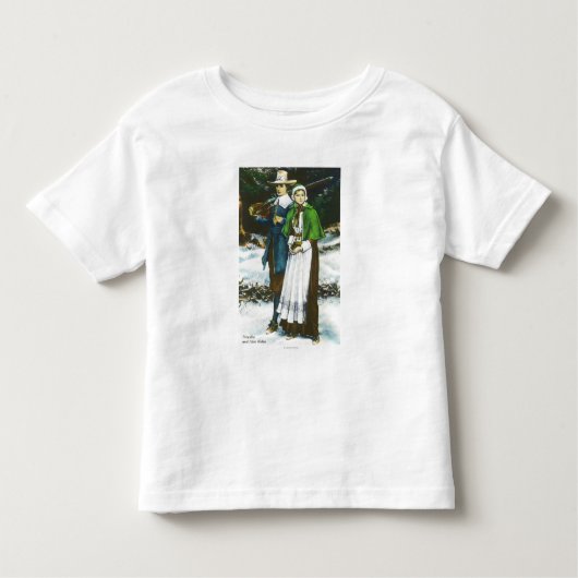 Priscilla en John Alden Scene Kinder Shirts (Voorkant)
