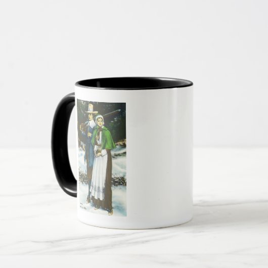 Priscilla en John Alden Scene Mok (Voorkant links)